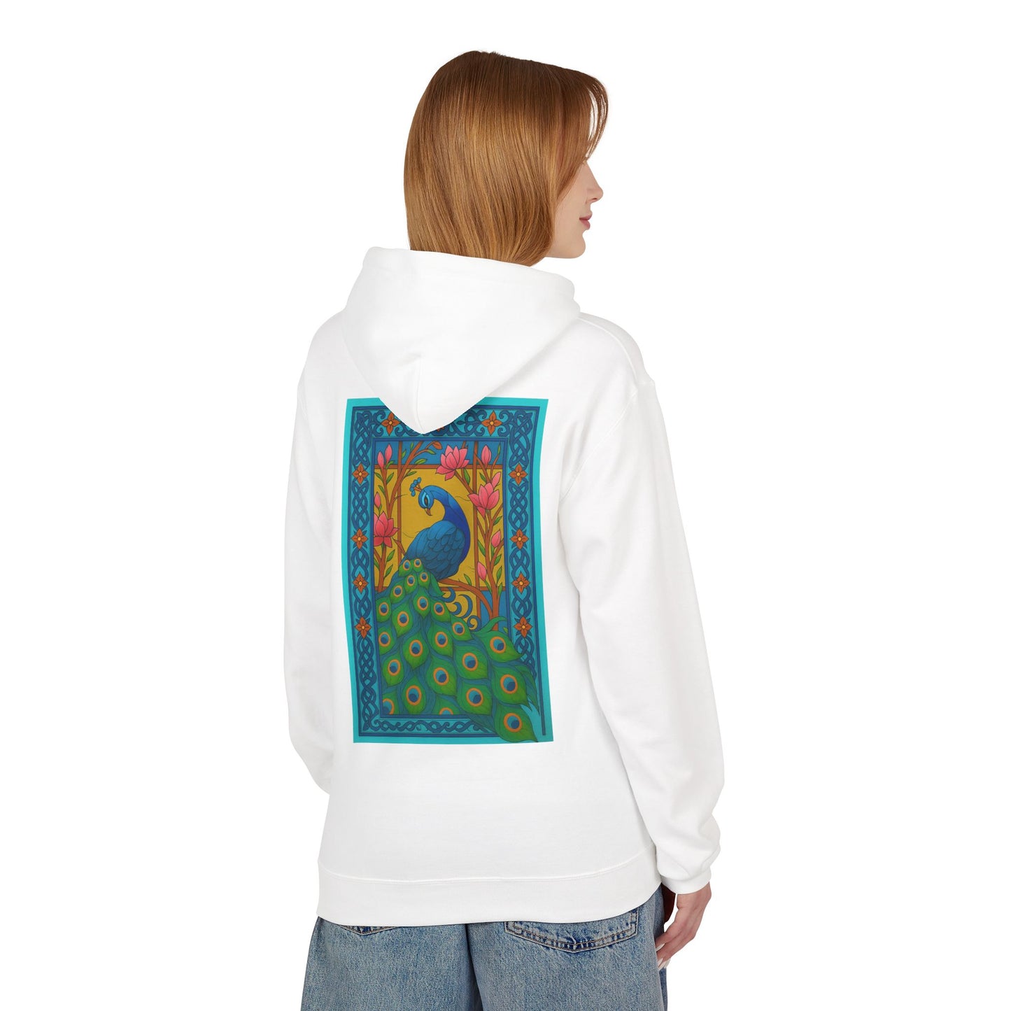 Vintage Oriental Peacock Art Hoodie