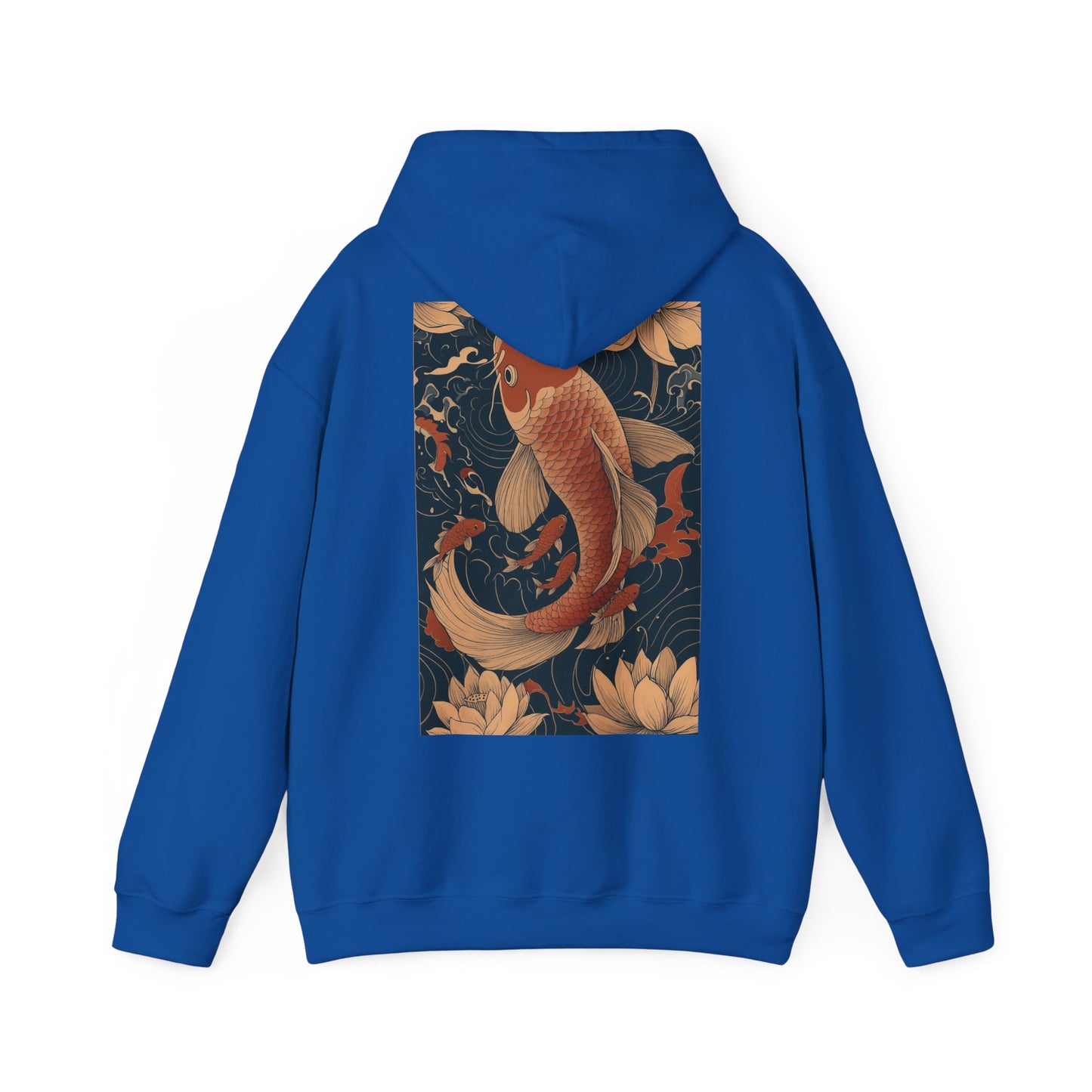 Koi Carp Vintage Oriental Art Hoodie — Vintage Floral Japanese Fish Sweatshirt