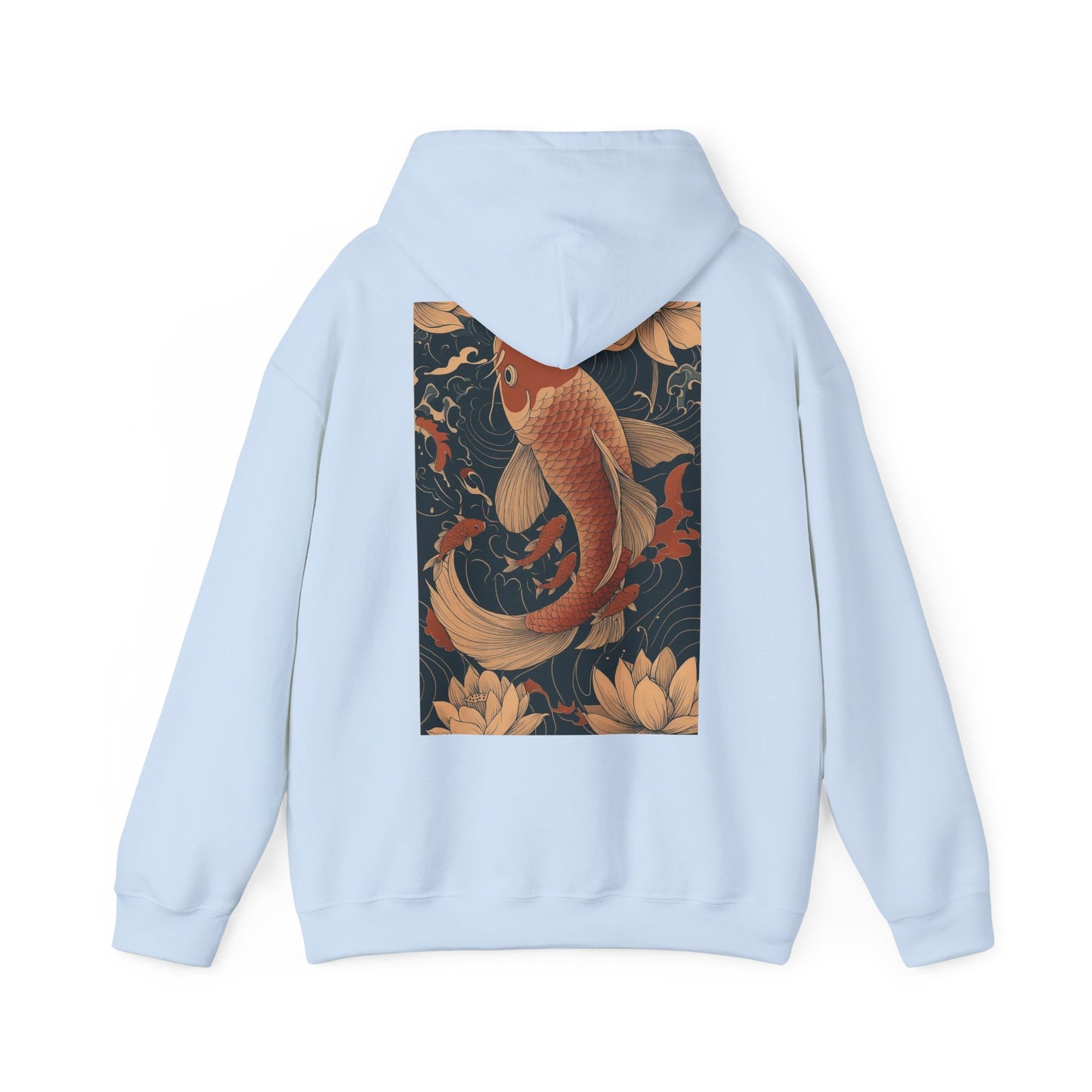 Koi Carp Vintage Oriental Art Hoodie — Vintage Floral Japanese Fish Sweatshirt