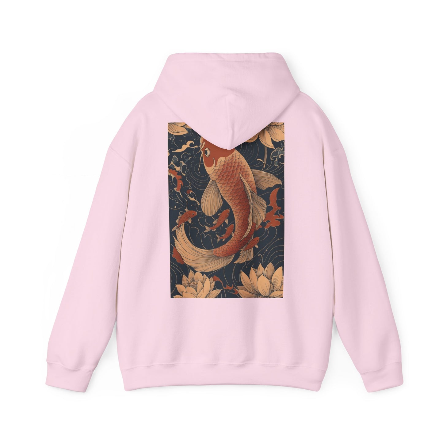 Koi Carp Vintage Oriental Art Hoodie — Vintage Floral Japanese Fish Sweatshirt