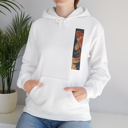 Koi Carp Vintage Oriental Art Hoodie — Vintage Floral Japanese Fish Sweatshirt