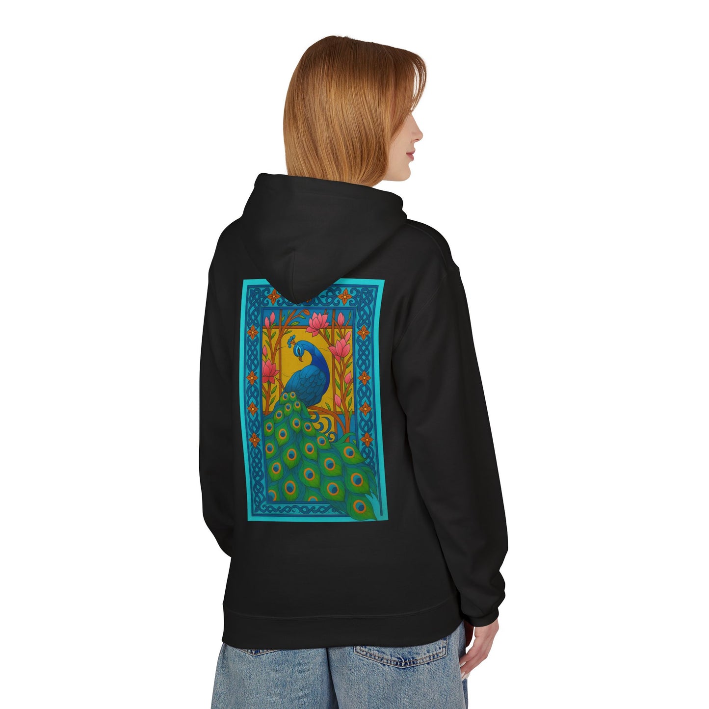 Vintage Oriental Peacock Art Hoodie