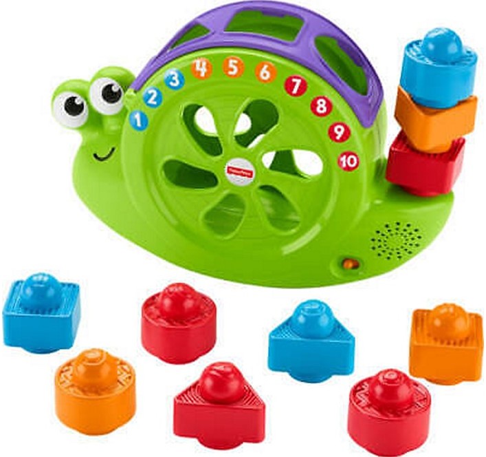 Fisher-Price Interaktives Spielzeug Baby-Musical Schnecke mit Sound 19x30cm (Sprache: Deutsch)